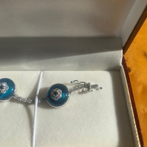 Lorraine Schwartz Style Diamond Evil Eye Bracelet - Picture 4 of 5